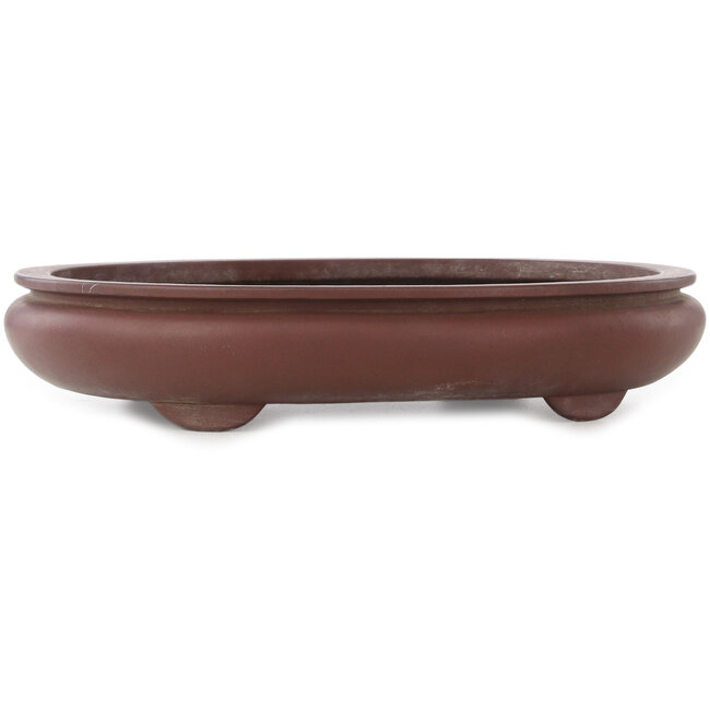 Pot à bonsaï ovale non émaillé de Yamaaki - 455 x 350 x 88 mm