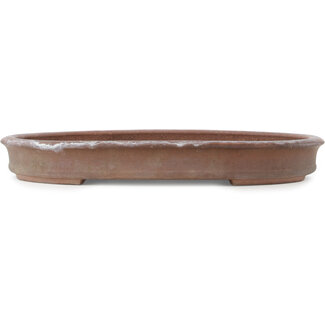 Kisen Ikkoudou Pot à bonsaï ovale non émaillé de 475 mm par Kisen, Tokoname, Japon