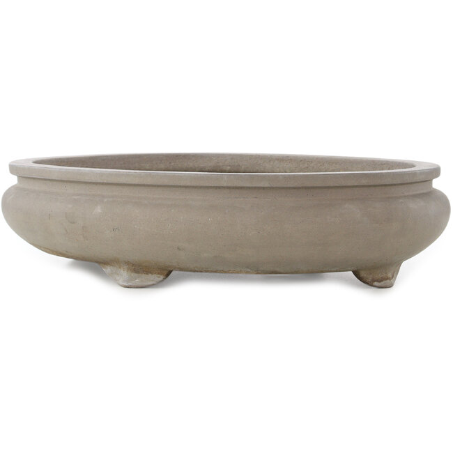 Oval unglazed bonsai pot by Keizan - 475 x 380 x 113 mm