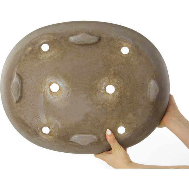 Pot à bonsaï ovale non émaillé de Keizan - 475 x 380 x 113 mm