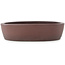 Ovale ongeglazuurde bonsai pot van Yamaaki - 430 x 340 x 80 mm