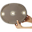 Pot à bonsaï ovale non émaillé - 375 x 293 x 70 mm