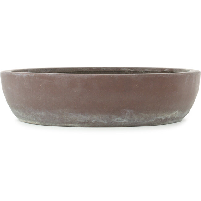 Ovale ongeglazuurde bonsai pot van Yamaaki - 403 x 340 x 83 mm