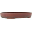 Pot à bonsaï ovale non émaillé - 405 x 290 x 57 mm