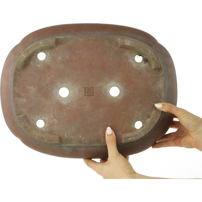 Unglasierter Mokko-Bonsaitopf von Kizan – 395 x 305 x 105 mm