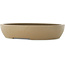 Oval unglazed bonsai pot by Yamaaki - 435 x 360 x 87 mm