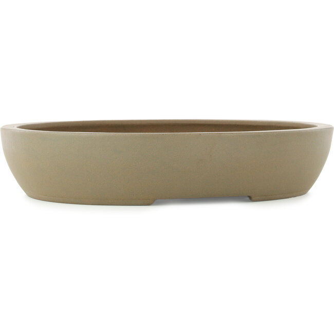 Pot à bonsaï ovale non émaillé de Yamaaki - 435 x 360 x 87 mm