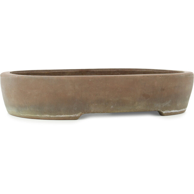 Oval unglazed bonsai pot - 427 x 333 x 85 mm