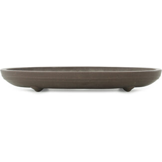  Yamaaki Pot à bonsaï ovale non émaillé de 350 mm par Yamaaki, Tokoname, Japon