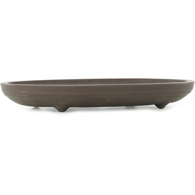 Ovale ongeglazuurde bonsai pot van Yamaaki - 350 x 240 x 45 mm