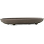 Ovaler unglasierter Bonsai-Topf von Yamaaki - 350 x 240 x 45 mm