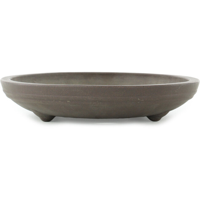 Ovale ongeglazuurde bonsai pot van Yamaaki - 350 x 240 x 45 mm