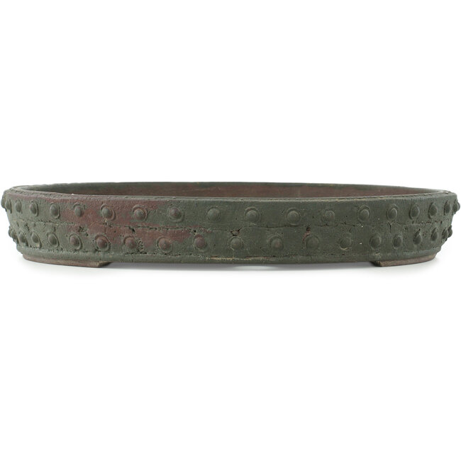 Maceta para bonsái redonda sin esmaltar de Yamaaki - 395 x 395 x 60 mm