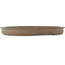 Ovaler unglasierter Bonsai-Topf von Gyouzan - 490 x 383 x 55 mm