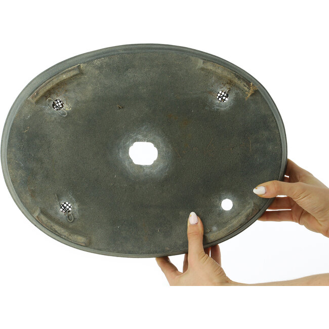 Pot à bonsaï ovale non émaillé - 390 x 295 x 70 mm