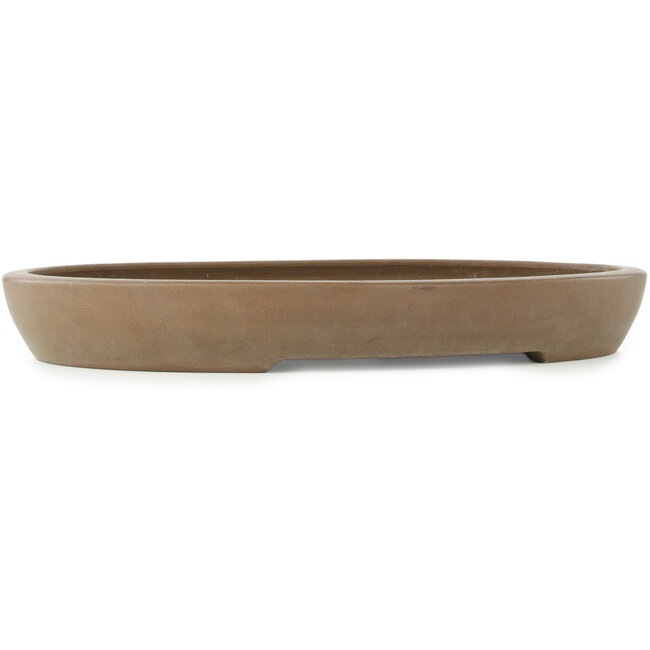 Ovale ongeglazuurde bonsai pot van Mazan - 455 x 340 x 55 mm