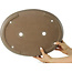 Pot à bonsaï ovale non émaillé de Mazan - 455 x 340 x 55 mm