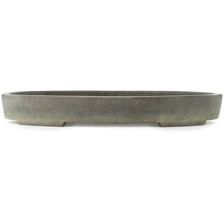  Yamaaki Pot à bonsaï ovale non émaillé de 470 mm par Yamaaki, Tokoname, Japon