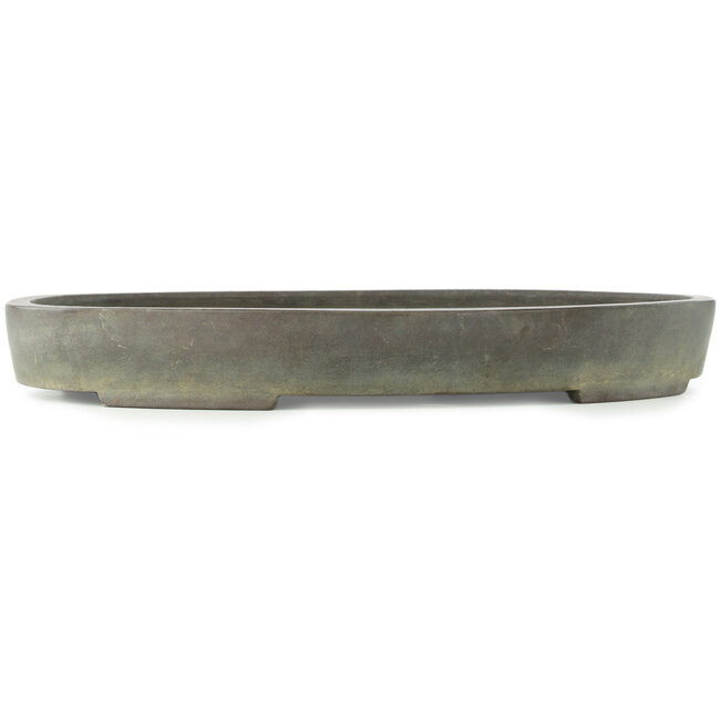 Ovale ongeglazuurde bonsaipot van Yamaaki - 470 x 348 x 58 mm