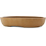 Oval unglazed bonsai pot by Shoko - 480 x 385 x 88 mm