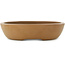 Oval unglazed bonsai pot by Shoko - 480 x 385 x 88 mm