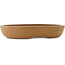 Oval unglazed bonsai pot by Shoko - 480 x 385 x 88 mm