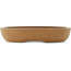 Oval unglazed bonsai pot by Shoko - 480 x 385 x 88 mm