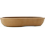 Oval unglazed bonsai pot by Shoko - 480 x 385 x 88 mm