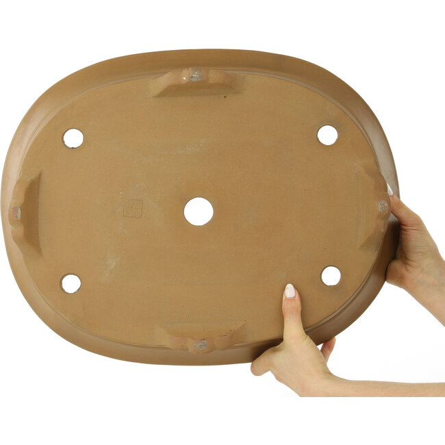 Ovale ongeglazuurde bonsaipot van Shoko - 485 x 385 x 108 mm