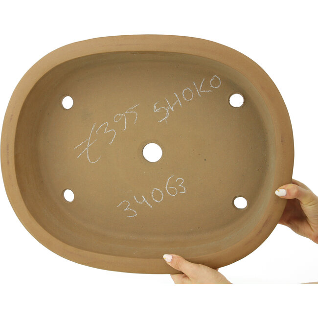 Pot à bonsaï ovale non émaillé de Shoko - 485 x 385 x 108 mm