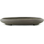 Oval unglazed bonsai pot by Keizan - 570 x 400 x 50 mm