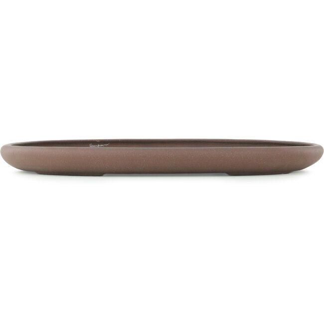 Ovale ongeglazuurde bonsaipot van Yamaaki - 545 x 372 x 45 mm
