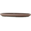 Pot à bonsaï ovale non émaillé de Yamaaki - 545 x 372 x 45 mm