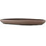 Pot à bonsaï ovale non émaillé de Yamaaki - 545 x 372 x 45 mm