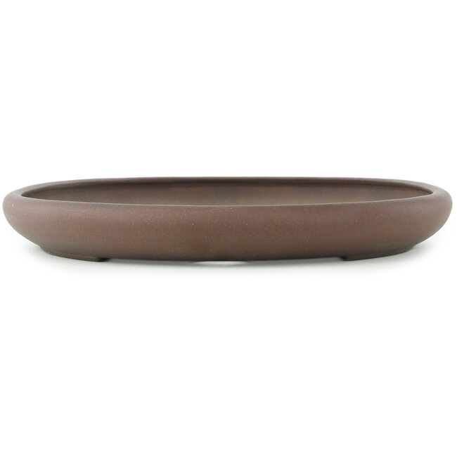 Pot à bonsaï ovale non émaillé de Yamaaki - 545 x 372 x 45 mm