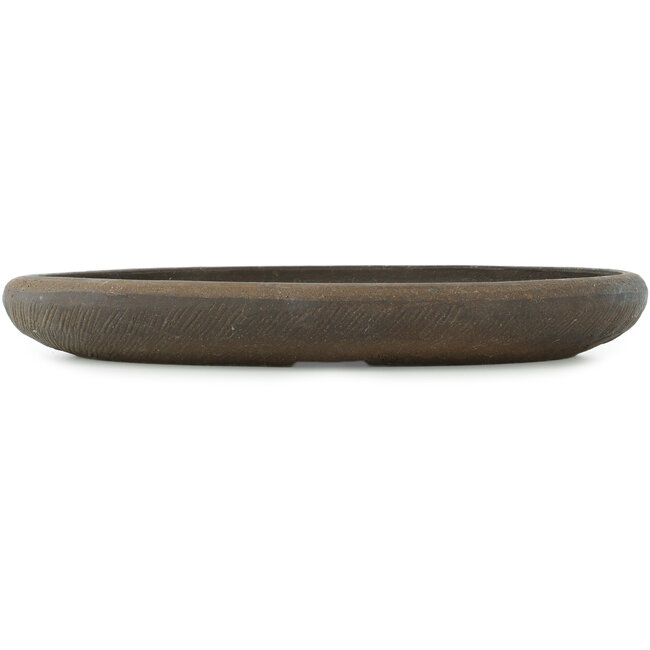 Pot à bonsaï ovale non émaillé - 400 x 275 x 50 mm
