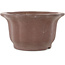 Vaso bonsai non smaltato a forma di fiore rotondo di Yamaaki - 190 x 190 x 105 mm