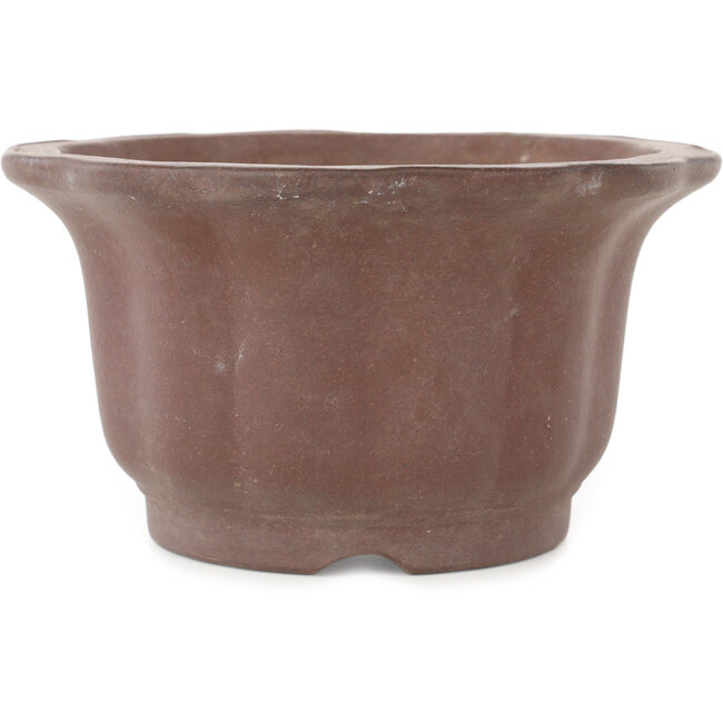 Vaso bonsai non smaltato a forma di fiore rotondo di Yamaaki - 190 x 190 x 105 mm