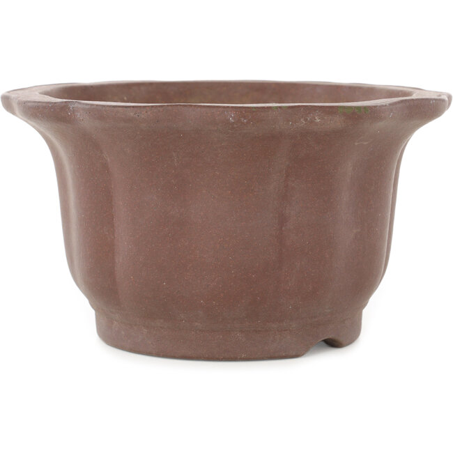 Vaso bonsai non smaltato a forma di fiore rotondo di Yamaaki - 190 x 190 x 105 mm