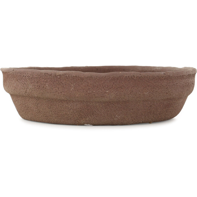 Ronde ongeglazuurde bonsaipot van Ryugaku - 225 x 225 x 57 mm