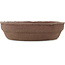 Ronde ongeglazuurde bonsaipot van Ryugaku - 225 x 225 x 57 mm