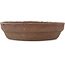 Ronde ongeglazuurde bonsaipot van Ryugaku - 225 x 225 x 57 mm