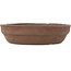 Ronde ongeglazuurde bonsaipot van Ryugaku - 225 x 225 x 57 mm