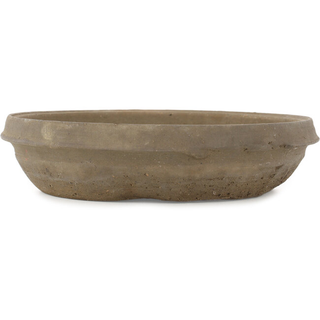 Round unglazed bonsai pot - 235 x 235 x 55 mm