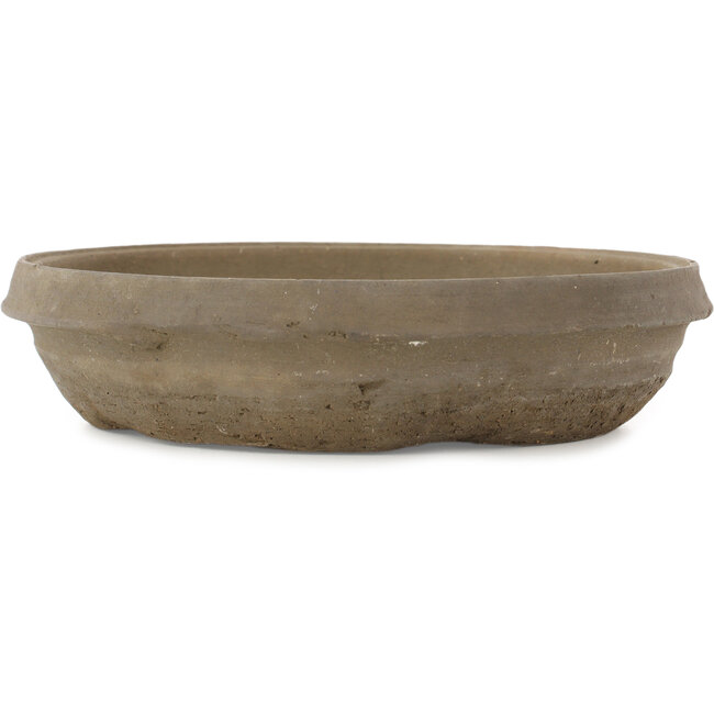 Round unglazed bonsai pot - 235 x 235 x 55 mm