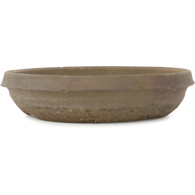 Round unglazed bonsai pot - 235 x 235 x 55 mm