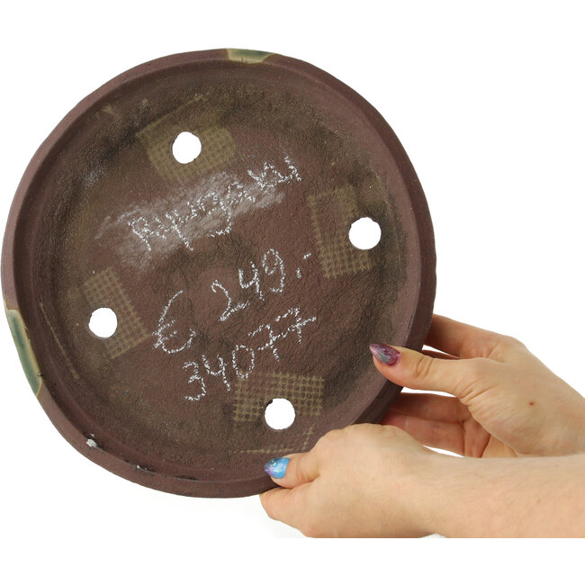 Pot à bonsaï rond non émaillé par Ryugaku - 250 x 250 x 40 mm