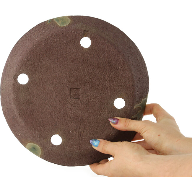 Pot à bonsaï rond non émaillé par Ryugaku - 250 x 250 x 40 mm