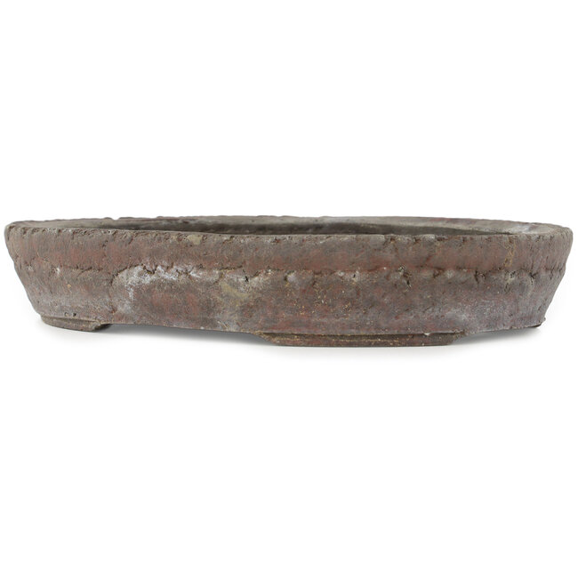 Ovale ongeglazuurde bonsai pot - 260 x 205 x 45 mm
