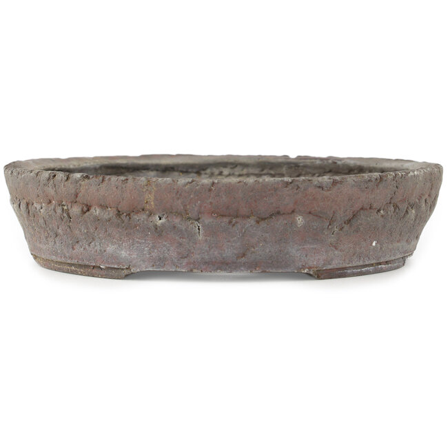 Ovale ongeglazuurde bonsai pot - 260 x 205 x 45 mm